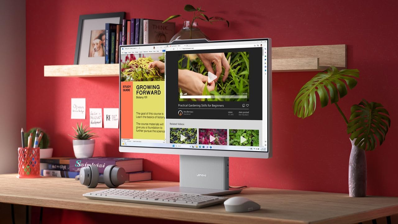 All In One PC | Lenovo Idea Centre 27 Gen 9 AIO PC | Intel Core i5-13420H | 16 GB RAM DDR5 | 512 GB NVMe SSD | 27" FHD Non-Touch | DOS | Arabic & English | Cloud Grey | 1 Year Warranty