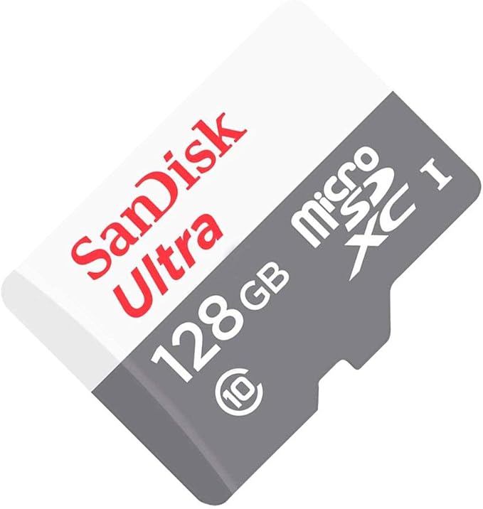 بطاقة ذاكرة SanDisk Ultra microSDXC UHS-I Class 10 بسعة 128 جيجابايت بسرعة 100 ميجابايت/ثانية SDSQUNR-128G-GN6MN