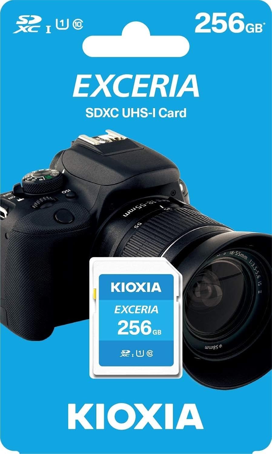 Kioxia LNEX1L256GG4 Exceria SD Card, Class 10, U1 UHS Speed Class, 100MB/s Read Speed, 256GB