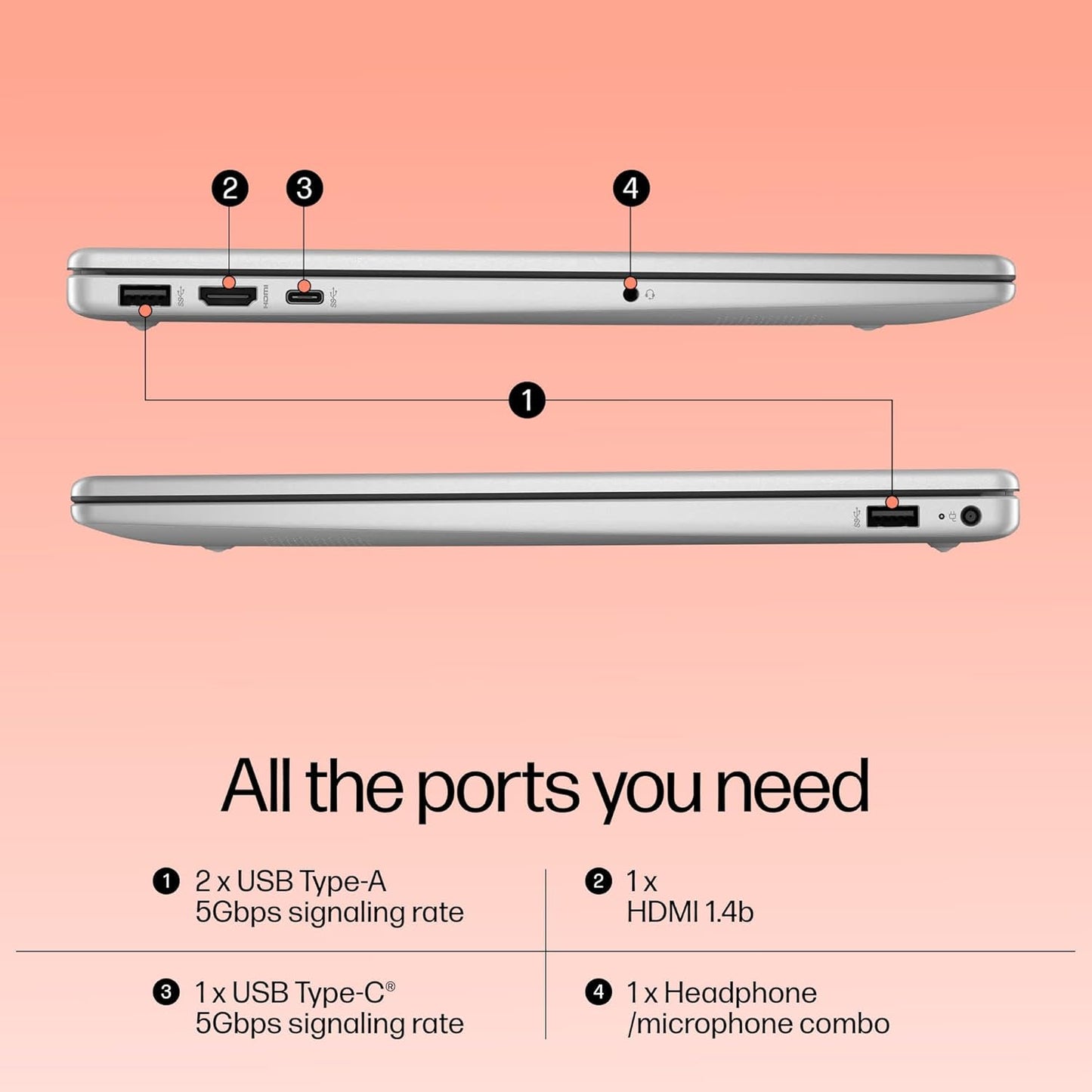 HP 15-FD0149NE | Intel Core™ i5-1334U | RAM 8 GB DDR4 | 512 GB PCIe® NVMe™ M.2 SSD | Display 15.6" FHD | DOS