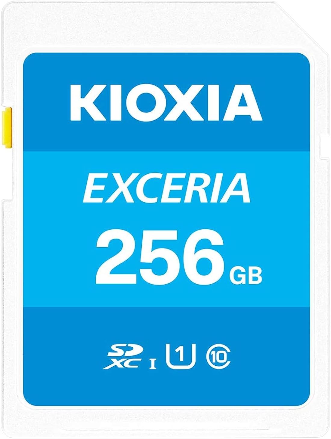 Kioxia LNEX1L256GG4 Exceria SD Card, Class 10, U1 UHS Speed Class, 100MB/s Read Speed, 256GB