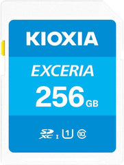Kioxia LNEX1L256GG4 Exceria SD Card, Class 10, U1 UHS Speed Class, 100MB/s Read Speed, 256GB