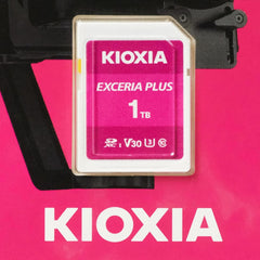 Kioxia 1TB Exceria Plus SD Memory Card UHS-I U3 C10 V30 4K video recording Upto 100MB/s Read Speed LNPL1M001TG4