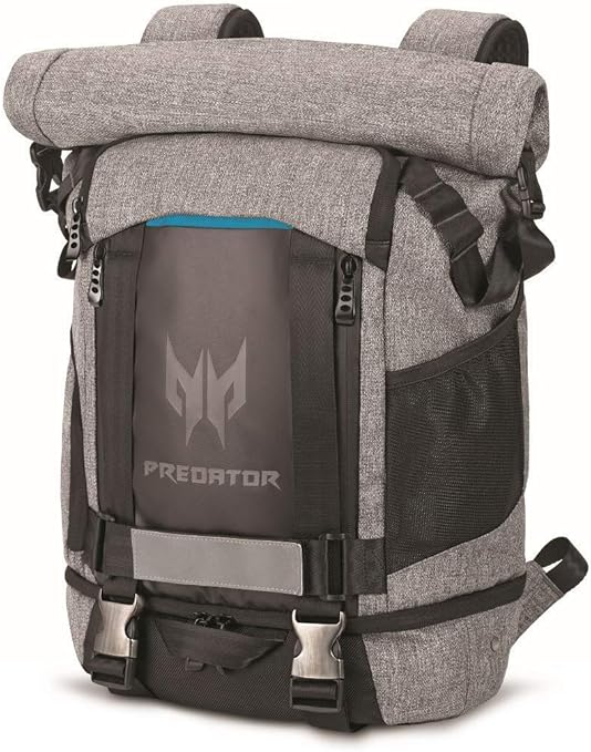 Acer Rolltop Backpack, Grey/Teal, 15.6-inch