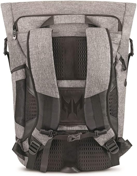 Acer Rolltop Backpack, Grey/Teal, 15.6-inch