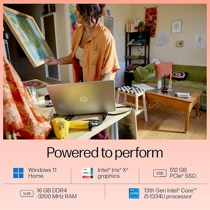 HP 15-FD0149NE | Intel Core™ i5-1334U | RAM 8 GB DDR4 | 512 GB PCIe® NVMe™ M.2 SSD | Display 15.6" FHD | DOS
