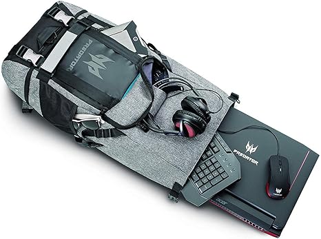 Acer Rolltop Backpack, Grey/Teal, 15.6-inch