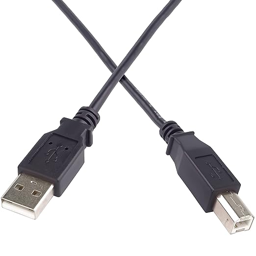 Printer Cable USB 2.0 High Speed Cable M/M 3 m, A Male to B Male, USB Connection Cable Color Black, Length 1.8M