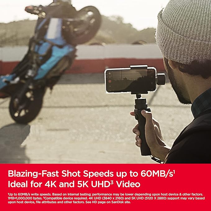 SanDisk 32GB Extreme microSDHC UHS-I Memory Card with Adapter - Up to 100MB/s, C10, U3, V30, 4K, A1, Micro SD - SDSQXAF-032G-GN6MA