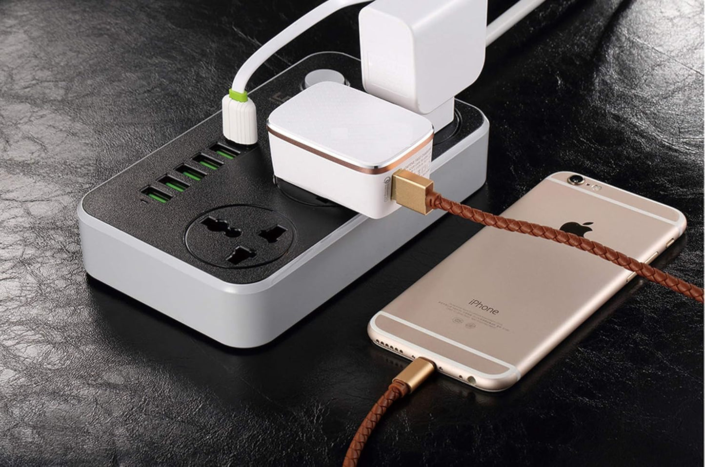 Power Socket LDNIO SC3604 | Smart 6 Usb Charging Ports 3.4A | 3 Universal International Socket |  2 Metre Cord Length || 2500W 10A Rated Power