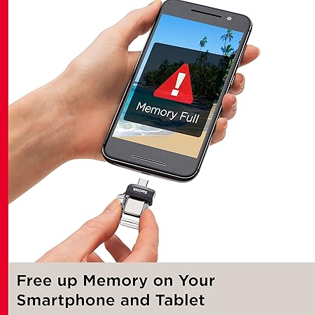 SanDisk 128GB Ultra Dual Drive m3.0 for Android Devices and Computers - microUSB, USB 3.0 - SDDD3-128G-G46, Black