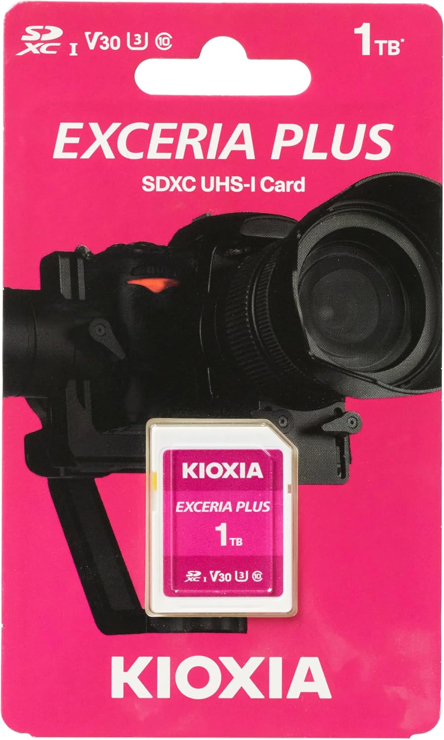 Kioxia 1TB Exceria Plus SD Memory Card UHS-I U3 C10 V30 4K video recording Upto 100MB/s Read Speed LNPL1M001TG4