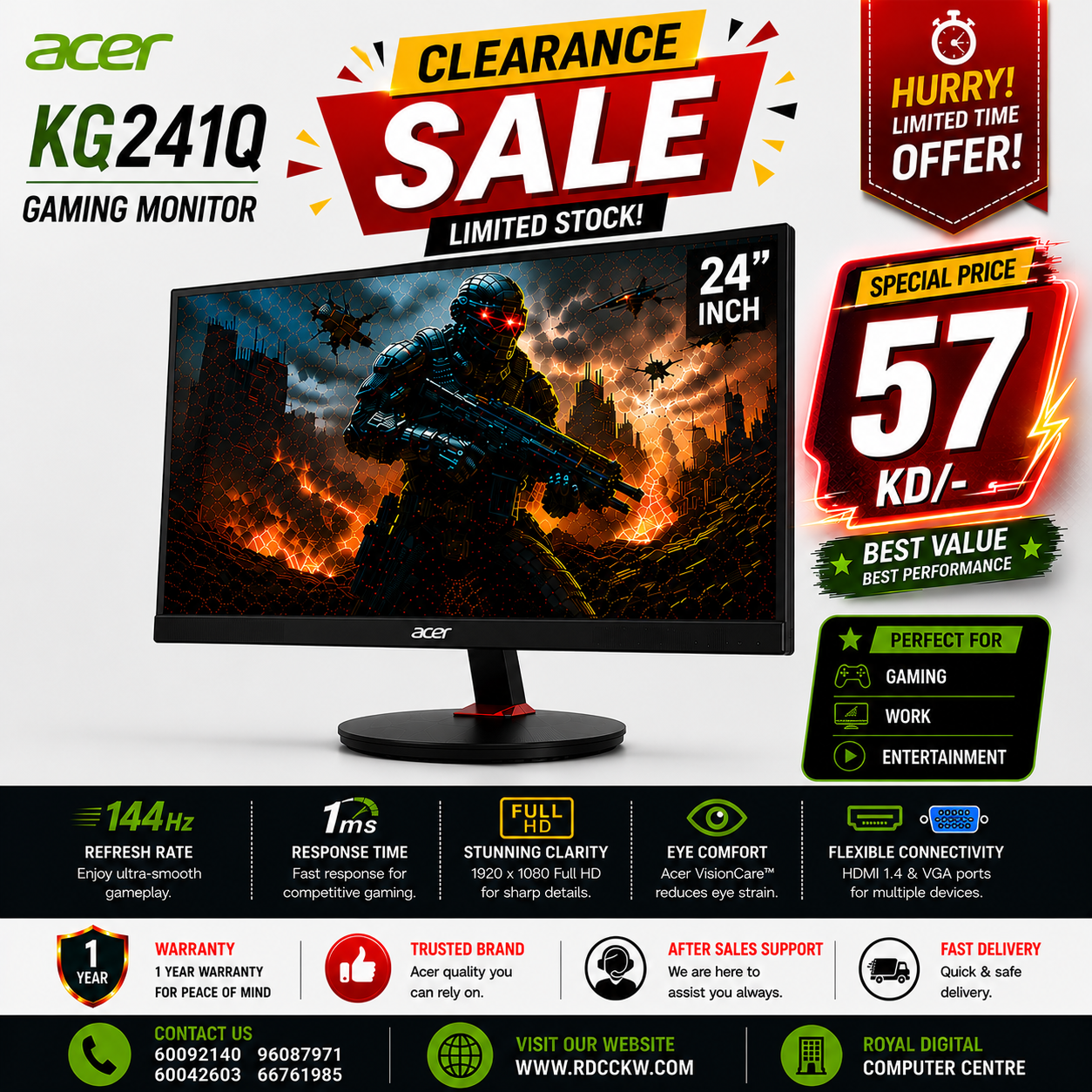Acer KG241QSbiip Gaming Monitor