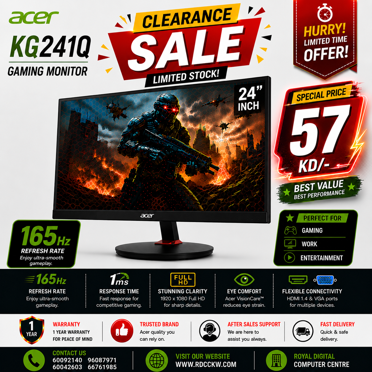 Acer KG241QSbiip Gaming Monitor