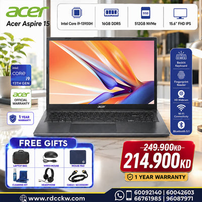 Acer Aspire 15 – Extreme Performance Intel Core i9- 13900H | 16GB DDR5 | 512GB NVMe | 15.6" FHD IPS | Backlit Keyboard | Fingerprint Reader