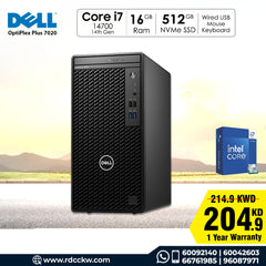 Dell OptiPlex Plus 7020 ( i7-14700 vPro,16GB RAM, 512GB NVMe  SSD, DOS)