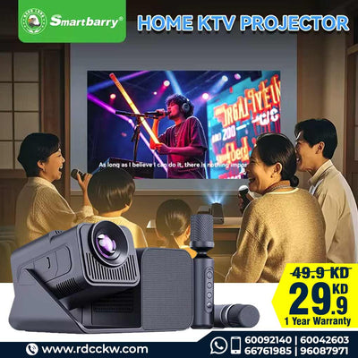 Smartbarry HT36 4K High-definition Manual Focusing 5G Dual Band Speed,HD Input 4000mAh Battery Capacity WiFi Bluetooth Projector Android 11.0 Home Theater, Movies,Video Gaming, Office Work Meetings Projector
