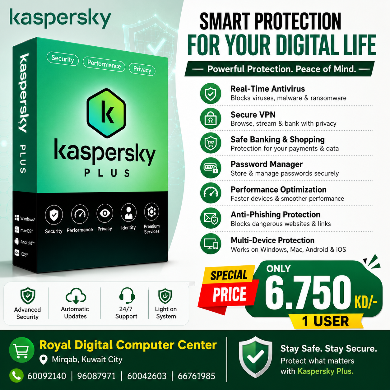Kaspersky Plus Internet Security – 1 Device | 1 Year Subscription