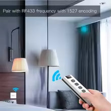 9/1 Channel RF433 Remote Control For Curtain Key WiFi RF Rotary Curtains Battery Powered Battery Emitter Accessories Curtains