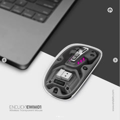 endefo EnClick'EWM01 Wireless 5D Clear Mouse Racing Wheel (Black)