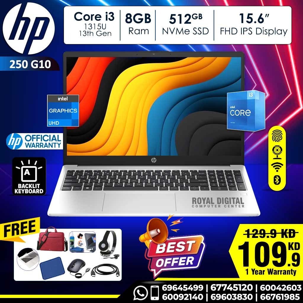 HP 250 G10 Laptop Intel Core i3 - 13th Generation