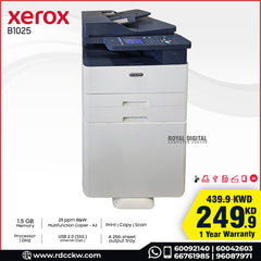 Photo Copier Xerox B1025 Black and White Multifunction Printer| Print | Copy | Color Scan and FAX | A3 | 25ppm Up to 3k pages |Month | 1200 x 1200 dpi | B1025 | 1 Year warranty