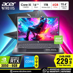 Laptop Acer Nitro V 15 | Intel Core i5-13420H | 16GB RAM | 1TB SSD | NVIDIA GeForce RTX 3050 6GB | 15.6