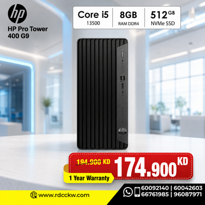 HP Pro Tower 400 G9 - i5-13500 | 8GB | 512GB SSD | DOS |1YW - Desktop