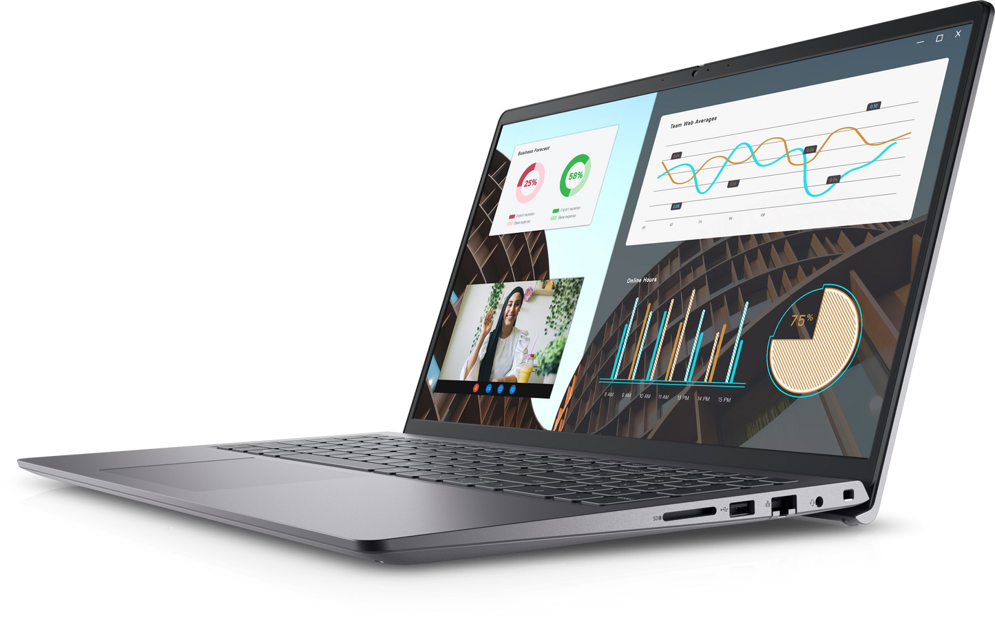 Laptop Dell Vostro 15 3530 | Intel Core i7- 1355U Processor | 16GB RAM DDR4 | Storage 1TB SSD NVMe | Intel UHD Graphics | 15.6 FHD 120Hz Display | DOS - No Windows | English Keyboard | 1 Year Warranty