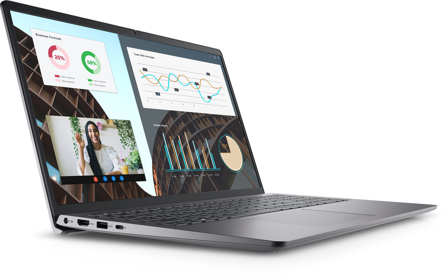 Laptop Dell Vostro 15 3530 | Intel Core i7- 1355U Processor | 16GB RAM DDR4 | Storage 1TB SSD NVMe | Intel UHD Graphics | 15.6 FHD 120Hz Display | DOS - No Windows | English Keyboard | 1 Year Warranty