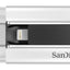 SanDisk SDIX-016G-G57 iXpand 16GB USB Flash Drive and Lightening Cable for iPhone and iPad - White