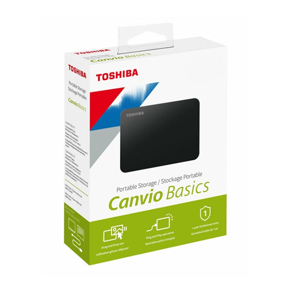 Toshiba 2TB Canvio Basics USB 3.2 Gen 1 Portable HDD