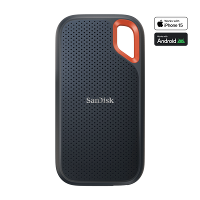 SanDisk Extreme Portable SSD - 4TB / Up to 1050 MB/s / USB 3.2 Gen 2 Type-C / Black / External SSD (Solid State Drive)