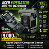 حقيبة ظهر Acer Predator Rolltop - مقاس 15.6 بوصة / بوليستر / أسود/رمادي - حقيبة كمبيوتر محمول 