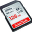 SanDisk Ultra 128GB SDXC UHS-I Memory Card up to 80MB/s (SDSDUNC-128G-GN6IN), Black