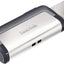 SanDisk 128GB Ultra Dual Drive USB Type-C - USB-C, USB 3.1 - SDDDC2-128G-G46, Gray
