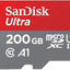Sandisk Ultra Microsd Uhs-I Card 200Gb, 120Mb/S R, Sdsqua4-200G-Gn6Mn