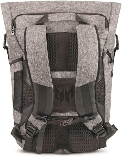 Acer Rolltop Backpack, Grey/Teal, 15.6-inch