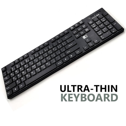 Heatz ZK09 Rectangular Chocolate Type Wired Keyboard and Mouse Combo with Gulf Stands, 104 Keys, 1200 DPI Optical Sensor Mice