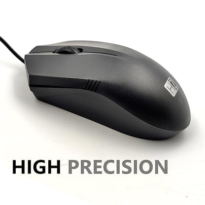 Heatz ZK09 Rectangular Chocolate Type Wired Keyboard and Mouse Combo with Gulf Stands, 104 Keys, 1200 DPI Optical Sensor Mice