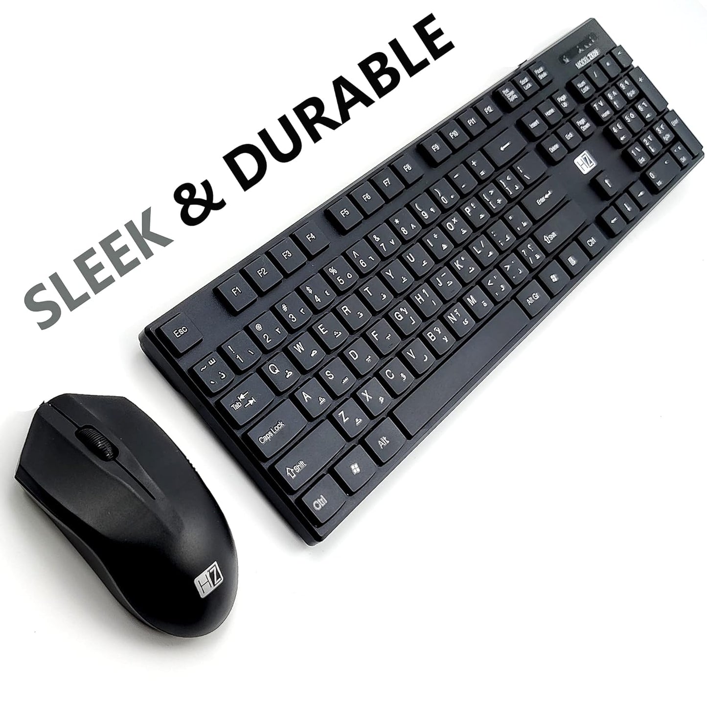 Heatz ZK09 Rectangular Chocolate Type Wired Keyboard and Mouse Combo with Gulf Stands, 104 Keys, 1200 DPI Optical Sensor Mice
