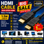 كابل HDMI | HDMI عالي السرعة | ذكر إلى ذكر بطول ١.٥ متر | مصمم للشاشات، والتلفزيون، وأجهزة الألعاب، وأجهزة الكمبيوتر، وأجهزة الكمبيوتر المحمولة، وأجهزة العرض 