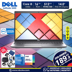 Laptop Dell Latitude 3440 | Intel Core i5 - 1335U Processor 13th Generation | 16GB Ram DDR4 | Storage 512GB SSD NVMe