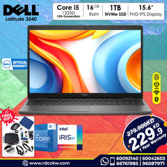 Professional Laptop Dell Latitude 3540 |  Intel Core i5-1335U Processor | Ram 16GB DDR4 | Storage 1 TB NVMe SSD | Display 15.6-inch FHD (1920 x 1080), WVA/IPS | Color Grey | DOS | 1 year Warranty