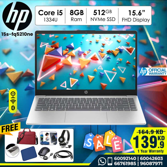 HP 15-FD0149NE | Intel Core™ i5-1334U | RAM 8 GB DDR4 | 512 GB PCIe® NVMe™ M.2 SSD | Display 15.6" FHD | DOS