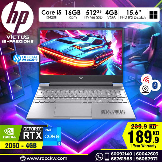HP Victus 15-fa2010ne Gaming Laptop 16GB RAM 512GB SSD 4GB GeForce RTX 2050 VGA 15.6 inch