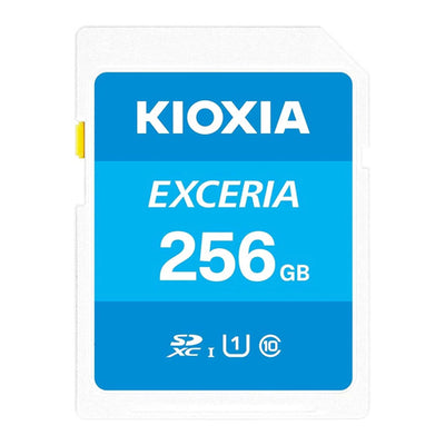 بطاقة ذاكرة كيوكسيا LNEX1L256GG4 Exceria SD، الفئة 10، فئة السرعة U1 UHS، سرعة قراءة 100 ميجابايت/ثانية، سعة 256 جيجابايت 