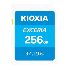 Kioxia LNEX1L256GG4 Exceria SD Card, Class 10, U1 UHS Speed Class, 100MB/s Read Speed, 256GB