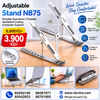 Adjustable L Stand NB75 Portable Aluminium | Foldable Ventilated Cooling Computer Support