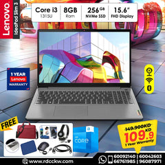 Laptop Lenovo IPS3- Intel Core i3 1315U, 8GB, 256GB, 15.6